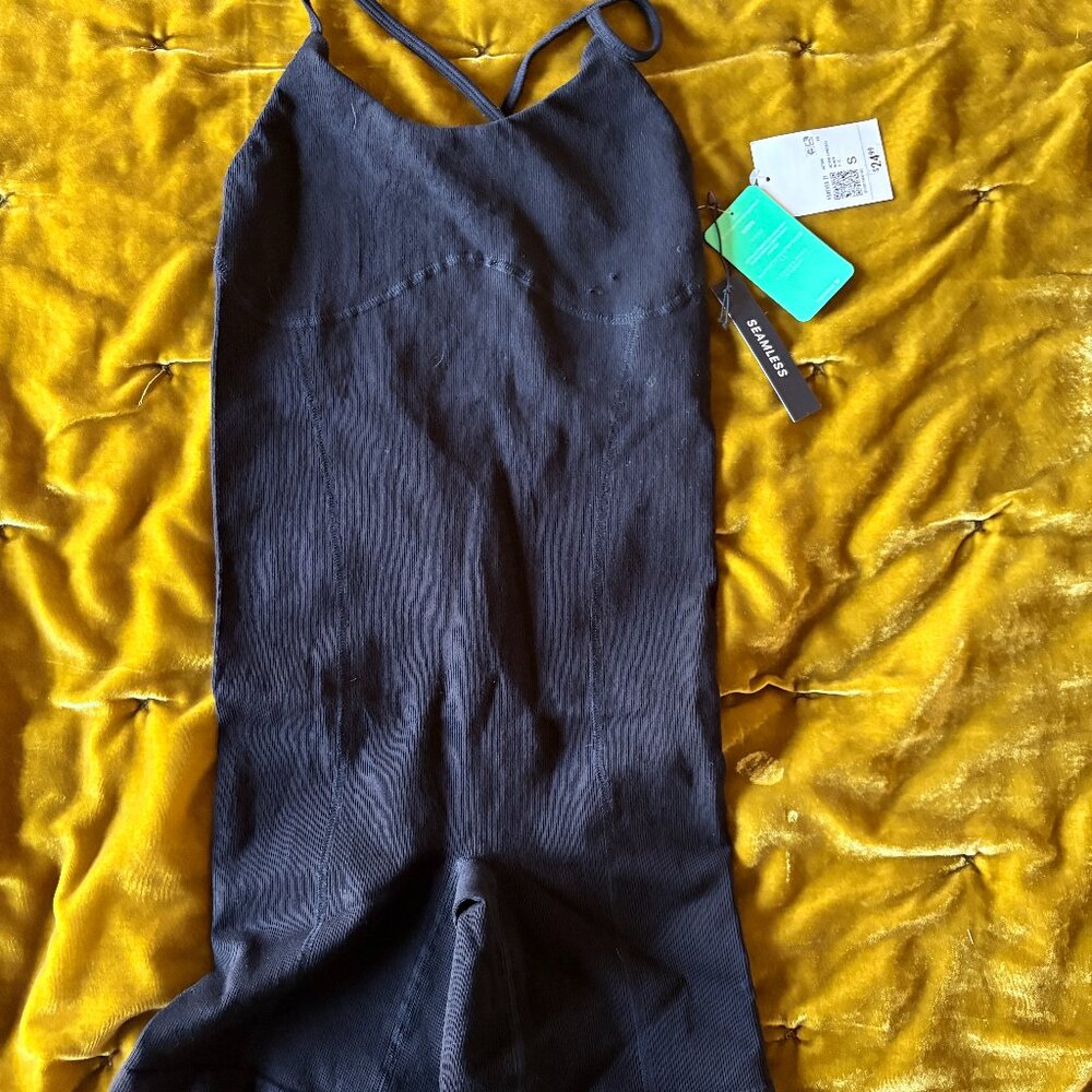 Forever21 Blue one-piece exercise romper size small